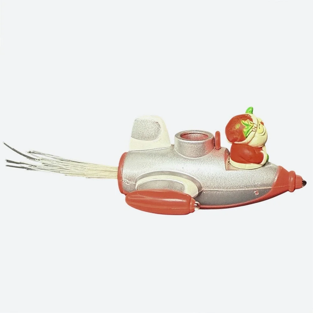 Vintage 1980s Avon Super Sonic Santa Fiber Optic Ornament Christmas‎ Retro